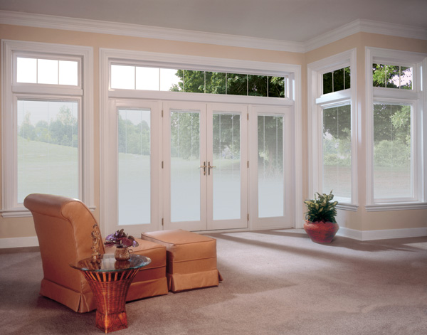 Cornerstone provia French Door With Blinds